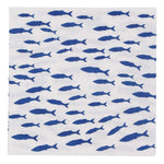 Shoal of Blue Fish Paper Napkins by Gisela Graham, pack of 20