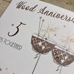 WC 5th Anniversary Card - Champagne Coupe