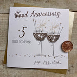 WC 5th Anniversary Card - Champagne Coupe