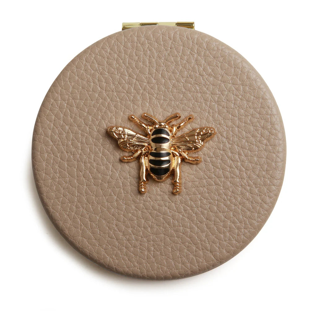 Alice Wheeler Stone Round Compact Mirror