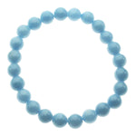 Angelite Gemstone Bracelet with 8mm Polished Beads