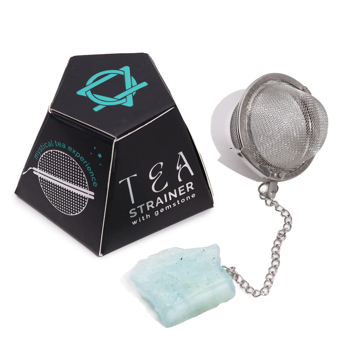 Raw Gemstone Tea Strainer | Aquamarine