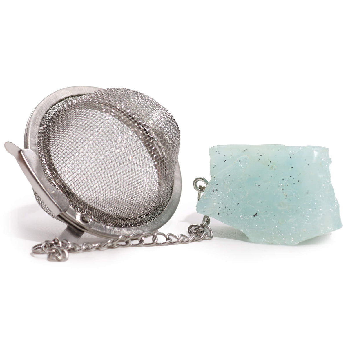 Raw Gemstone Tea Strainer | Aquamarine