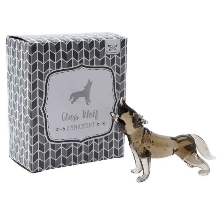 Artisan Glass Wolf Figurine