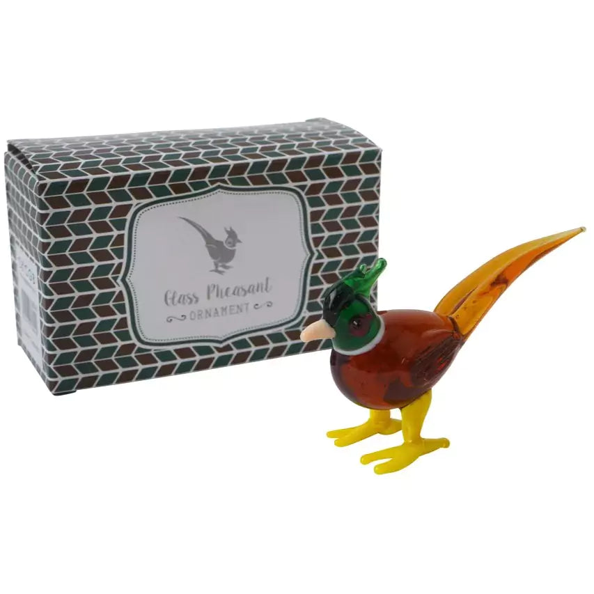 Artisan Glass Pheasant Ornament