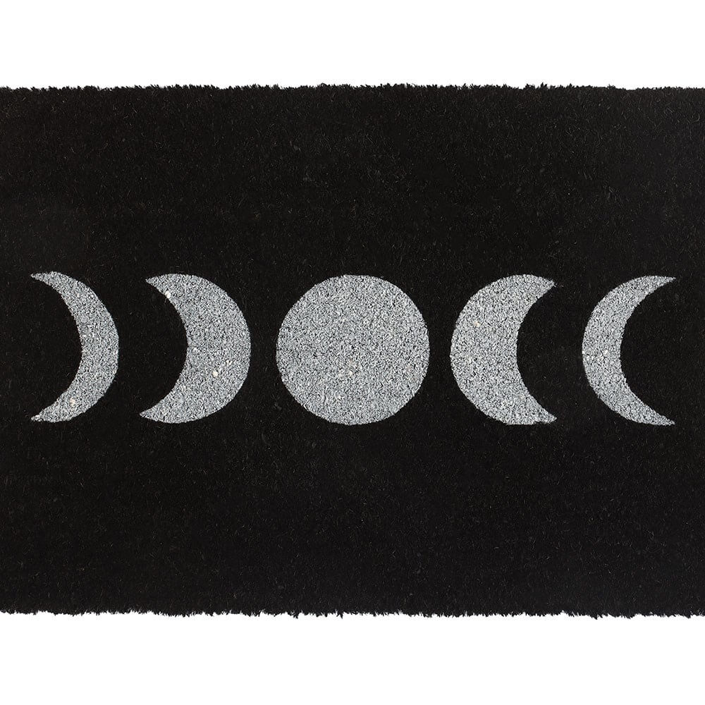 Black Moon Phase Coir Doormat