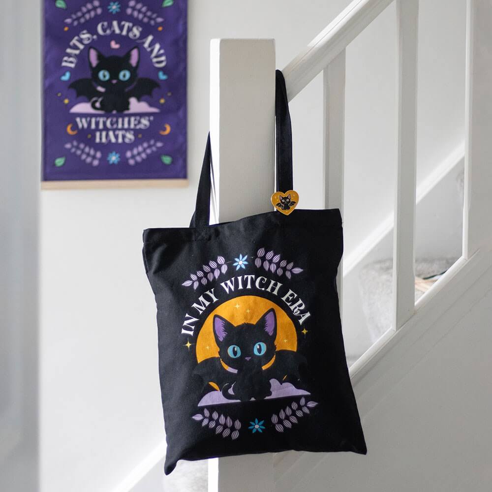 In My Witch Era Polycotton Tote Bag with Enamel Pin