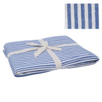 Blue Cotton Mix Stripe Tablecloth from Gisela Graham
