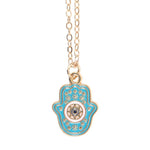 Hand of Hamsa Necklace on Paper Greeting Card