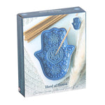 Blue Hand of Hamsa Incense Holder and Trinket Dish