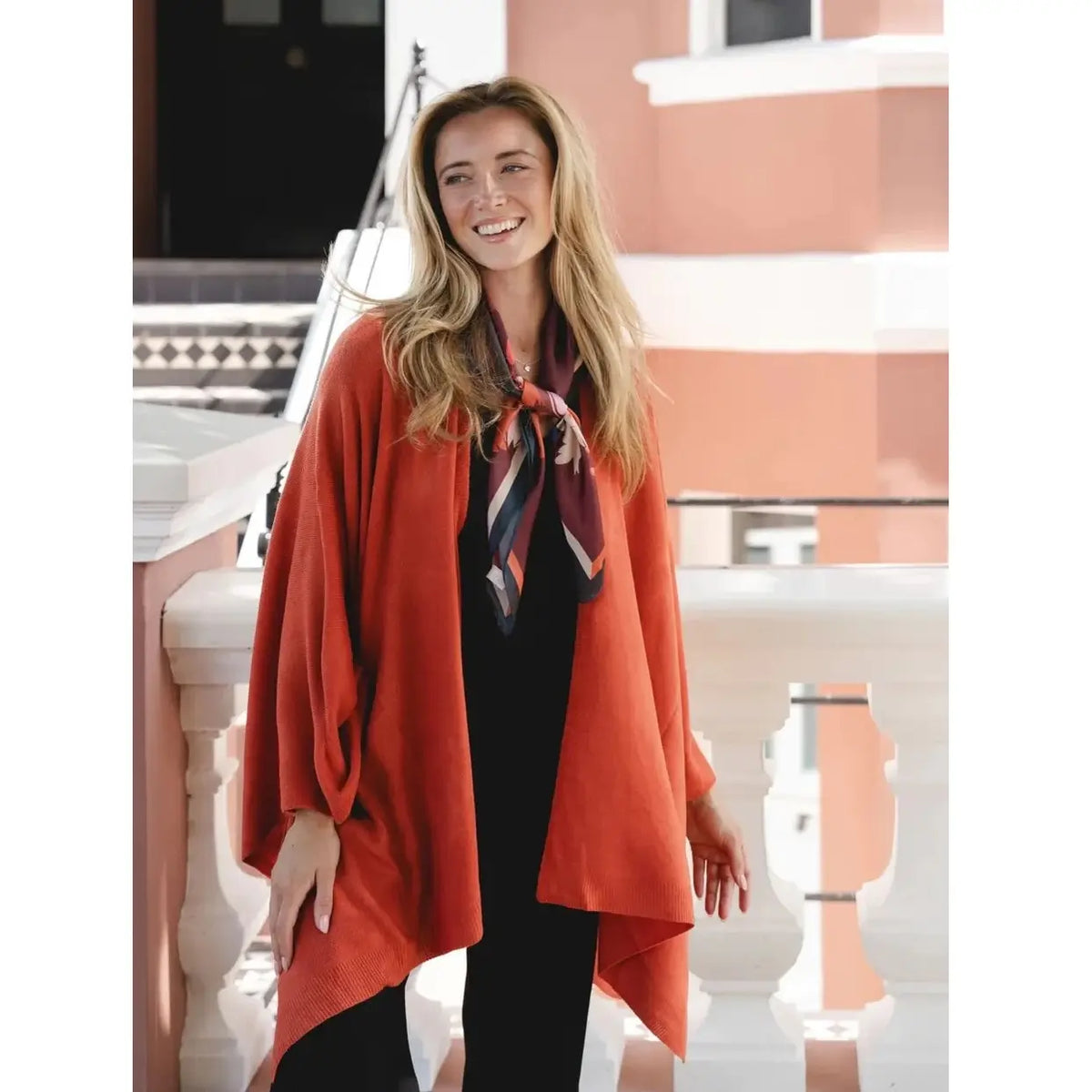 Burnt Spice Orange Tilly Wrap Shawl - Park Lane SC1435