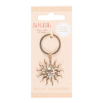 Gold Tone Sun Metal Keyring