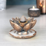 Bronze Lotus Flower Backflow Burner