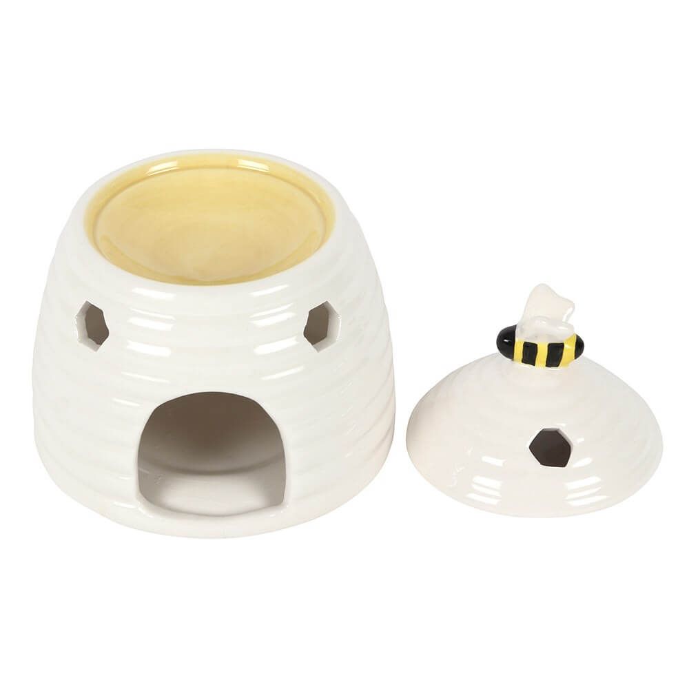 White Beehive Oil Burner. H14cm