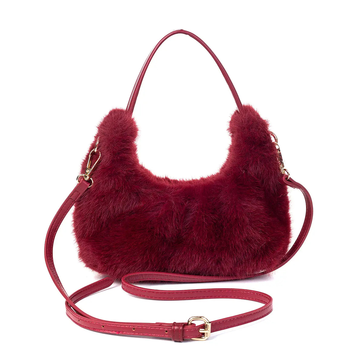 Cherry Faux Fur Handbag with Shoulder Strap by Park Lane in Southend shop. BAG79