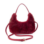 Cherry Faux Fur Handbag with Shoulder Strap by Park Lane in Southend shop. BAG79