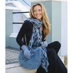 Park Lane China Blue Shaggy Bag BAG77