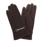 Chocolate Brown Knitted Gloves GL25CHOCOLATE