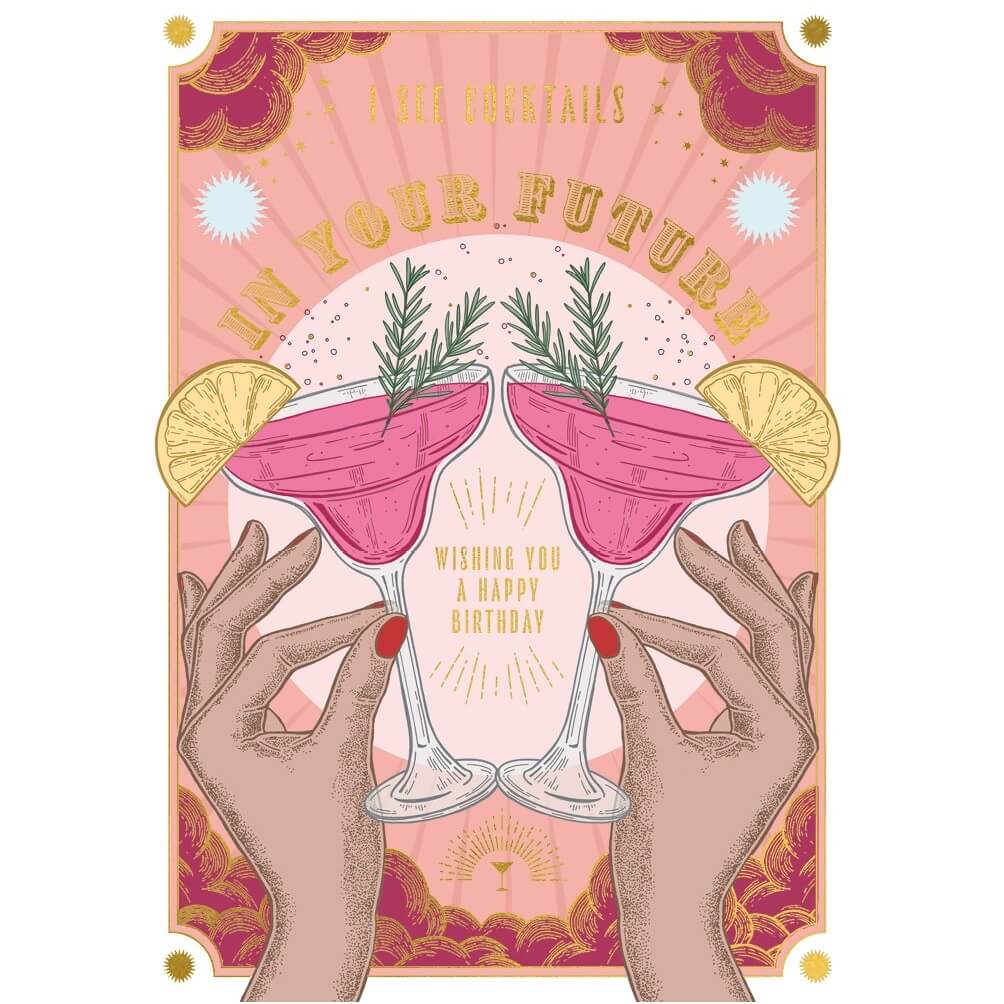 I See Cocktails in your Future Birthday CardSL19A