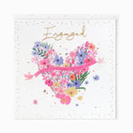 Floral Heart Large Engagement Card