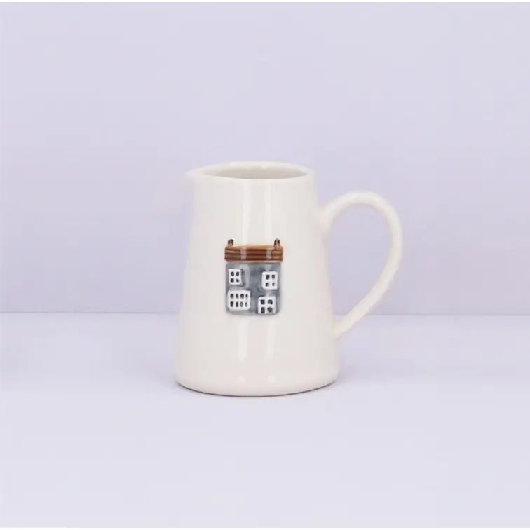 Cottage Motif Stoneware Mini Jug by Gisela graham Southend