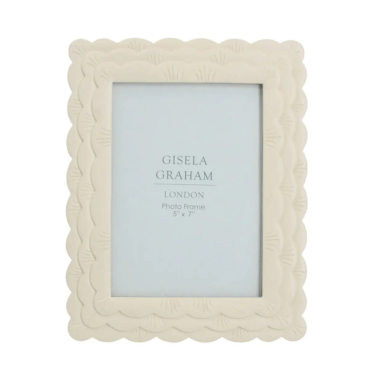 Cream Scalloped 5x7 Picture Frame by Gisela Graham in Southend