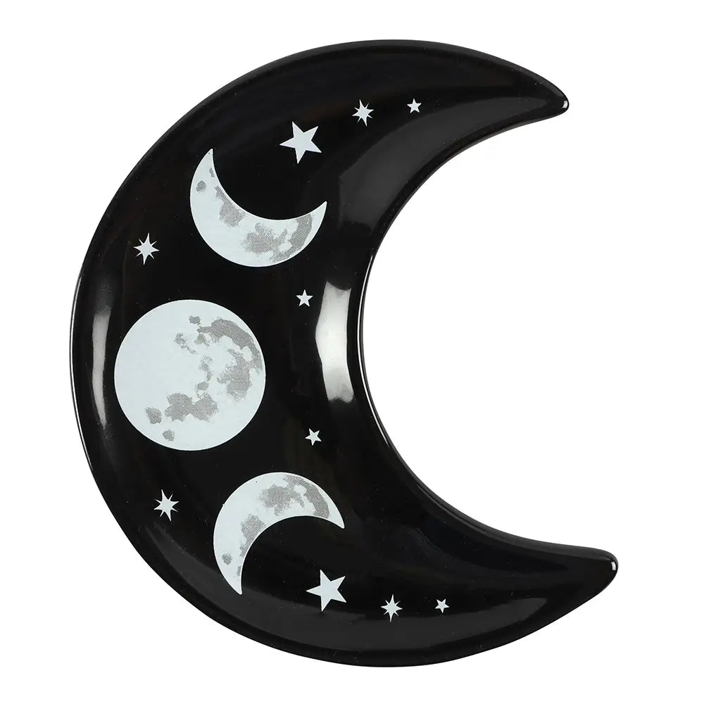 Crescent Moon Ceramic Trinket Dish