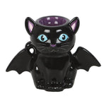 Cute Black Cat with Bat Wings Oil Burner and Wax Warmer