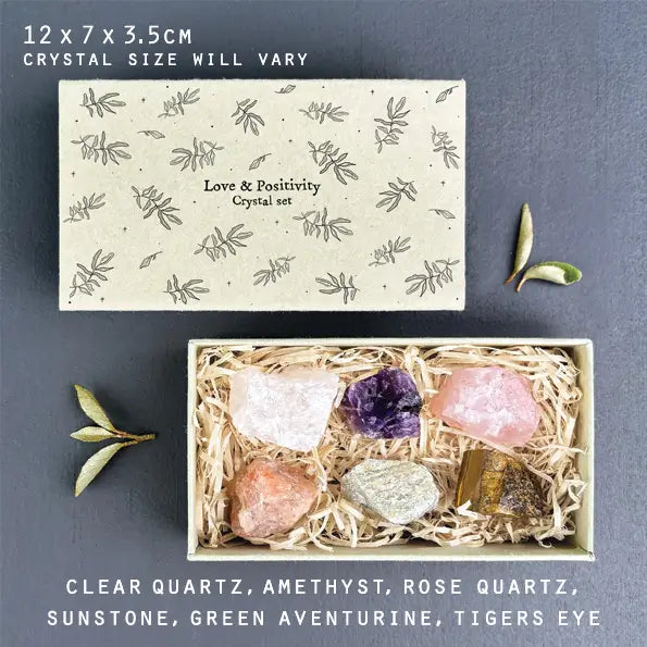 Love & Positivity Large Matchbox Crystal Set