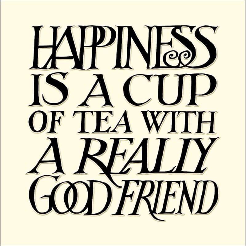 Emma Bridgewater Birthday Card - Happiness Is A Cup of Tea With Good Friend