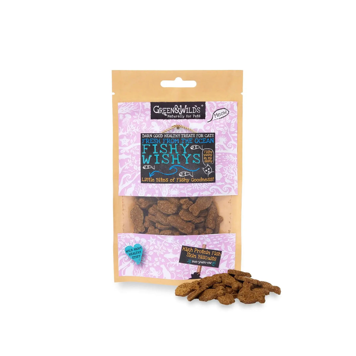 Green & Wilds Fishy Wishys cat treats in Southend