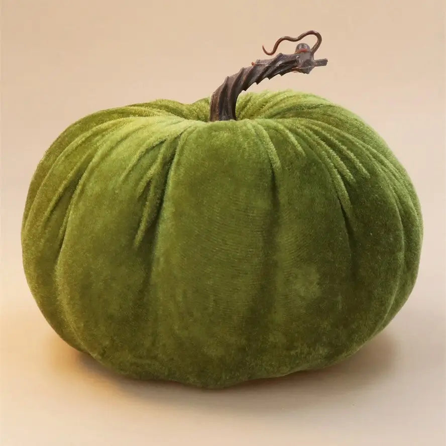 Green Velvet Pumpkin by Gisela Graham