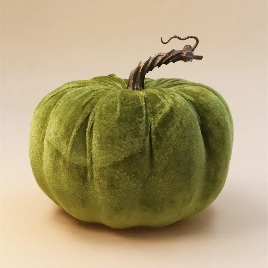 Green Velvet Pumpkin by Gisela Graham