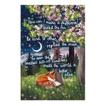 Fox Under The Moon Acts of Kindness Greeting Card by Art File in Southend