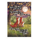 Fox Under The Moon Being Loved greeting card