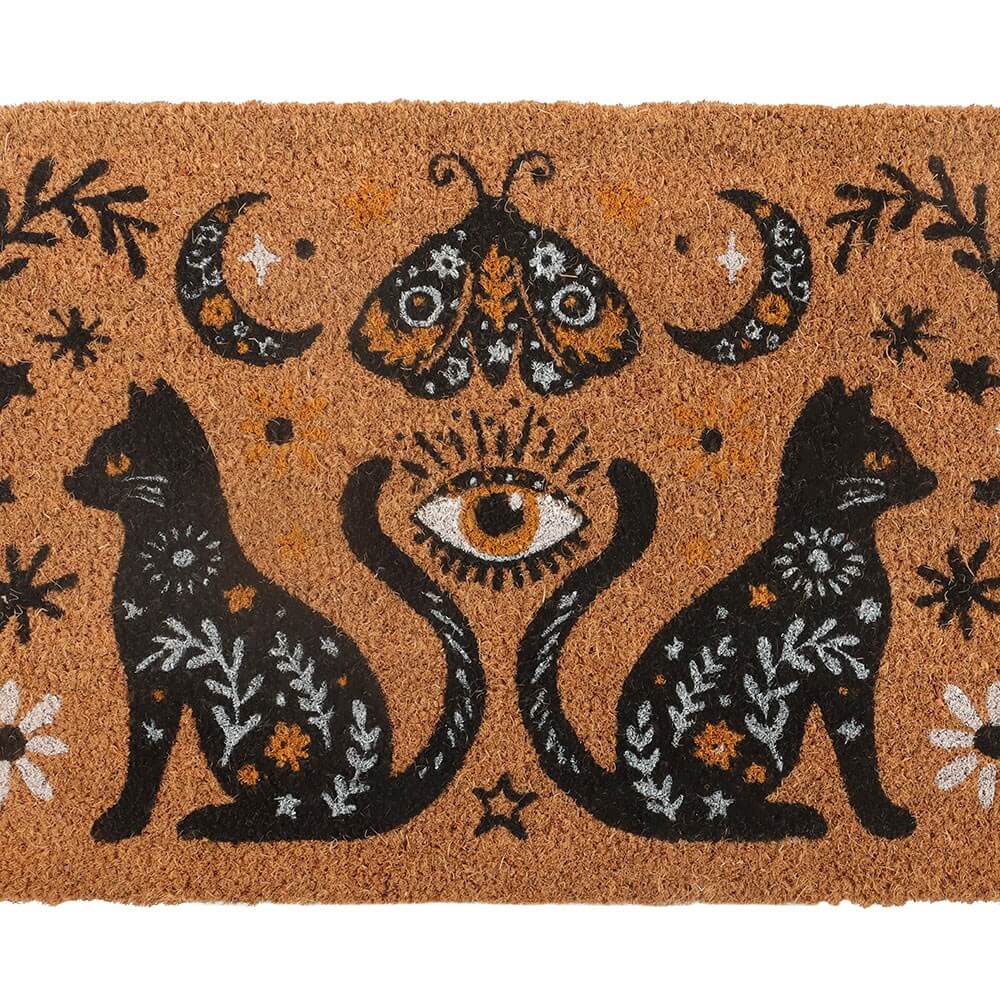 Frightful Folk Black Cat Doormat