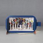 Girl and Butterflies in forest of trees Message in a Bottle Greeting Card