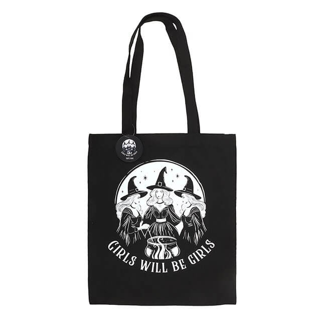 Buy black witch tote bag in Southend gift shop under the Sun