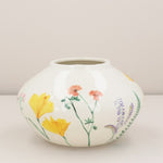 Bowl Shape Floral Ceramic Vase