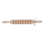 Wooden rolling pin with gingerbread man pattern by Gisela Graham Christmas