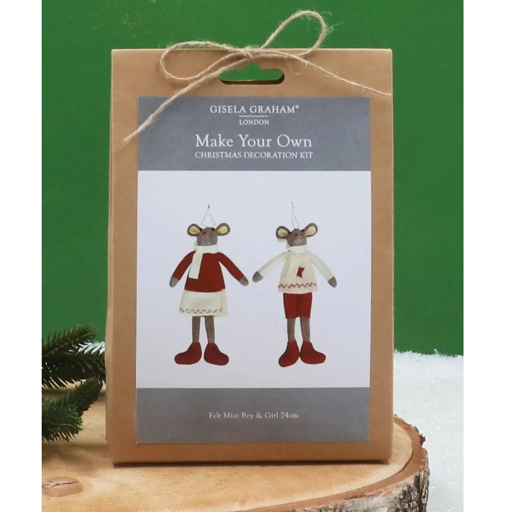 Make Your Own Felt Christmas Mouse Kit Pack of 2 by Gisela Graham