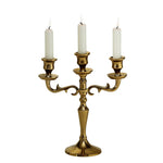Gold Triple Dinner Candle Candelabra
