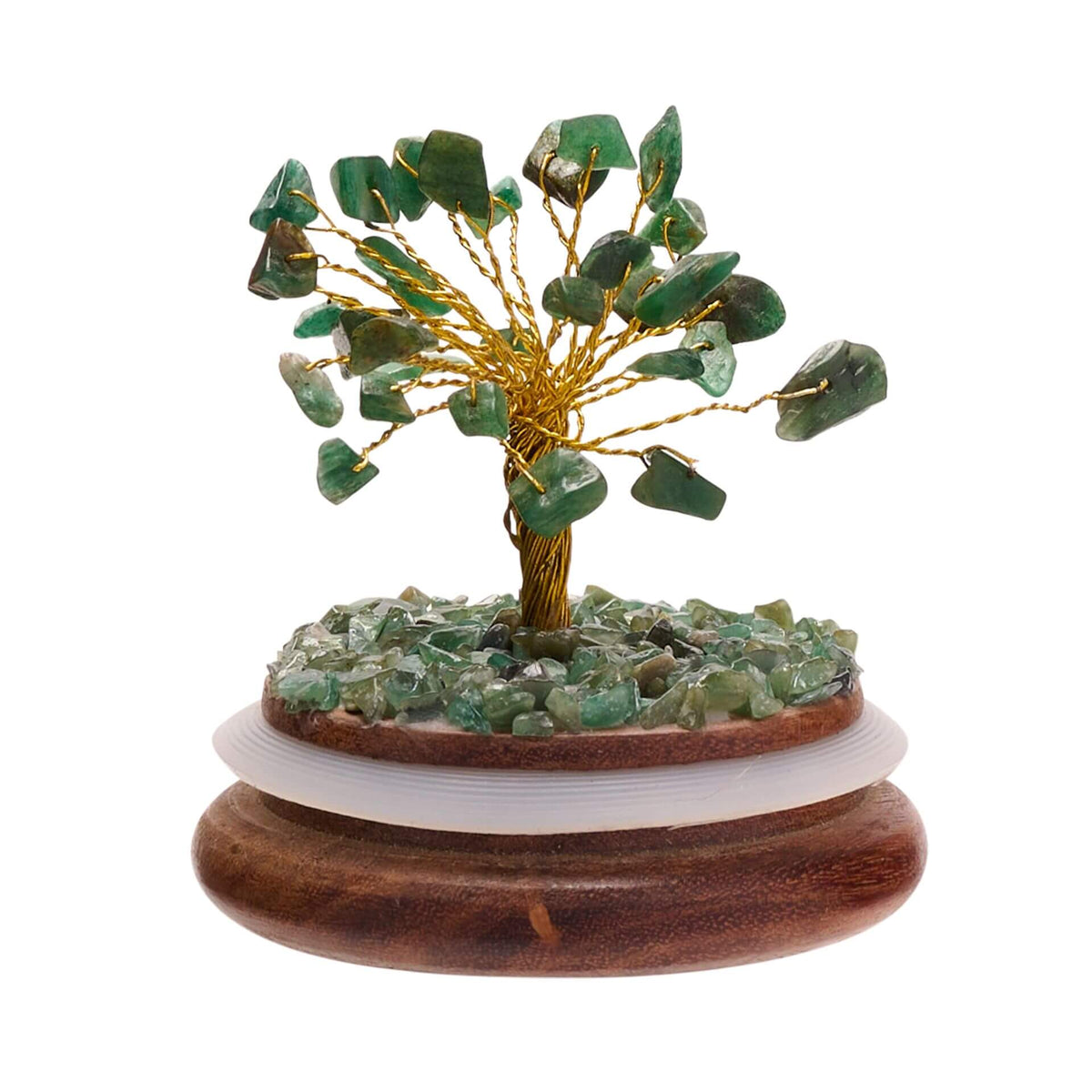 Green Aventurine Gemstone Tree inGlass Dome