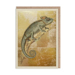 Cameleon Verruqueux on Gold Foil Greeting Card