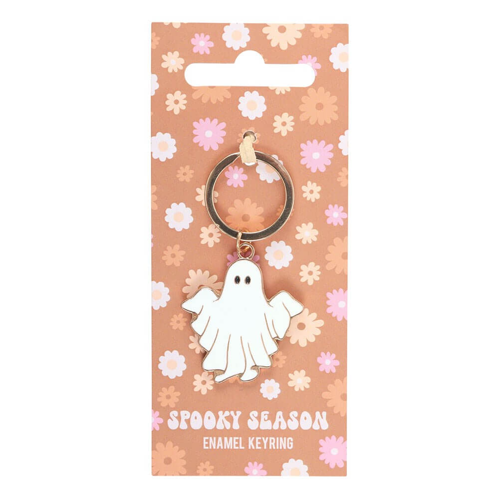 Spooky Season Ghost Enamel Keyring