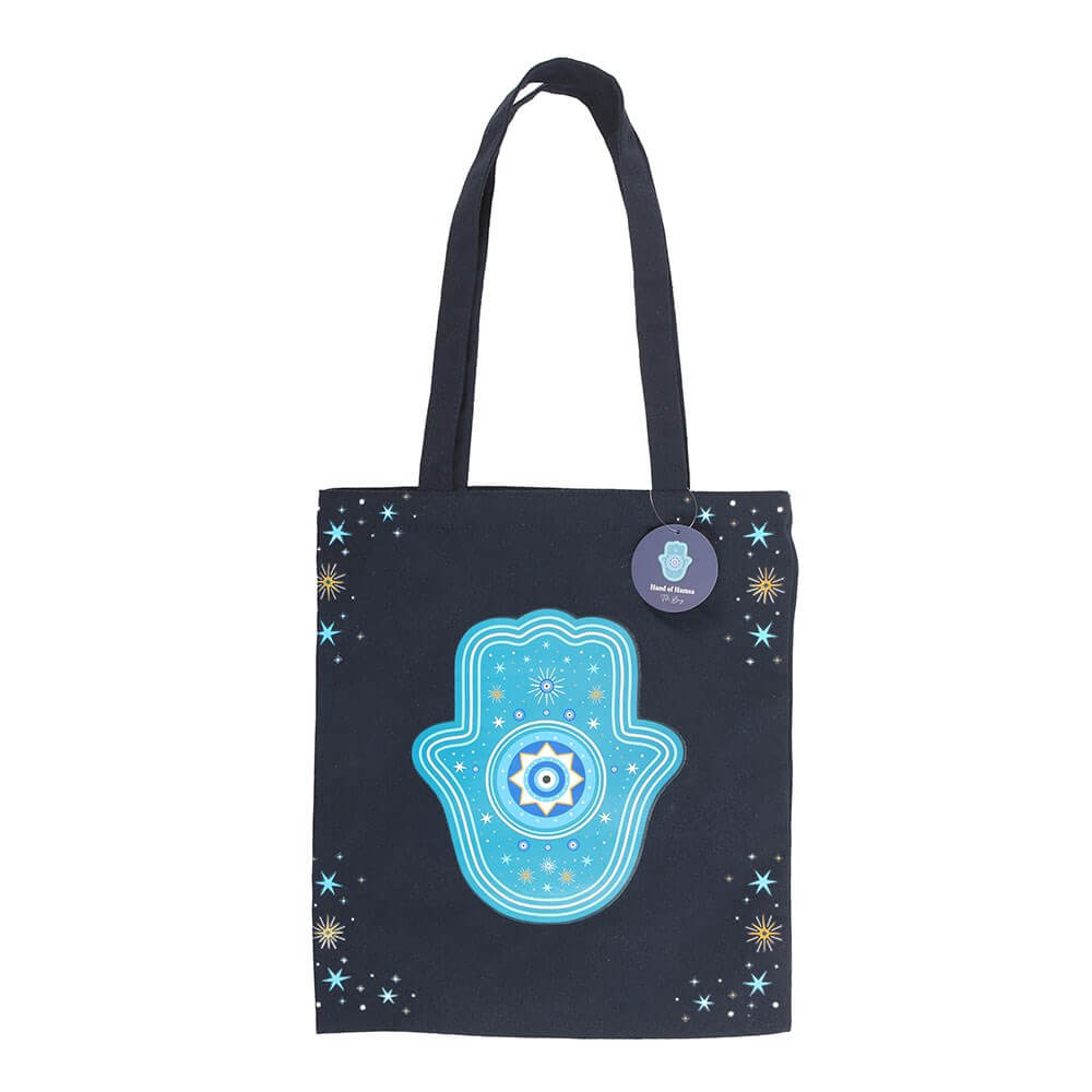 Blue Hand of Hamsa Tote Bag