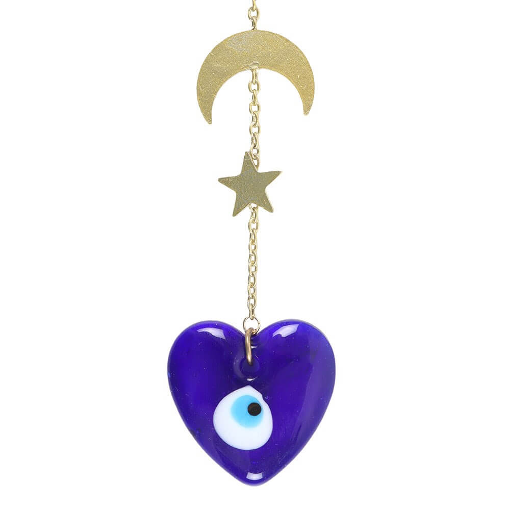 Hanging Evil Eye of Protection Blue Glass Decoration