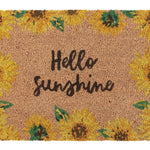 Hello Sunshine Sunflower Natural Coir Doormat