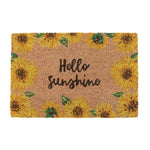 Hello Sunshine Sunflower Natural Coir Doormat