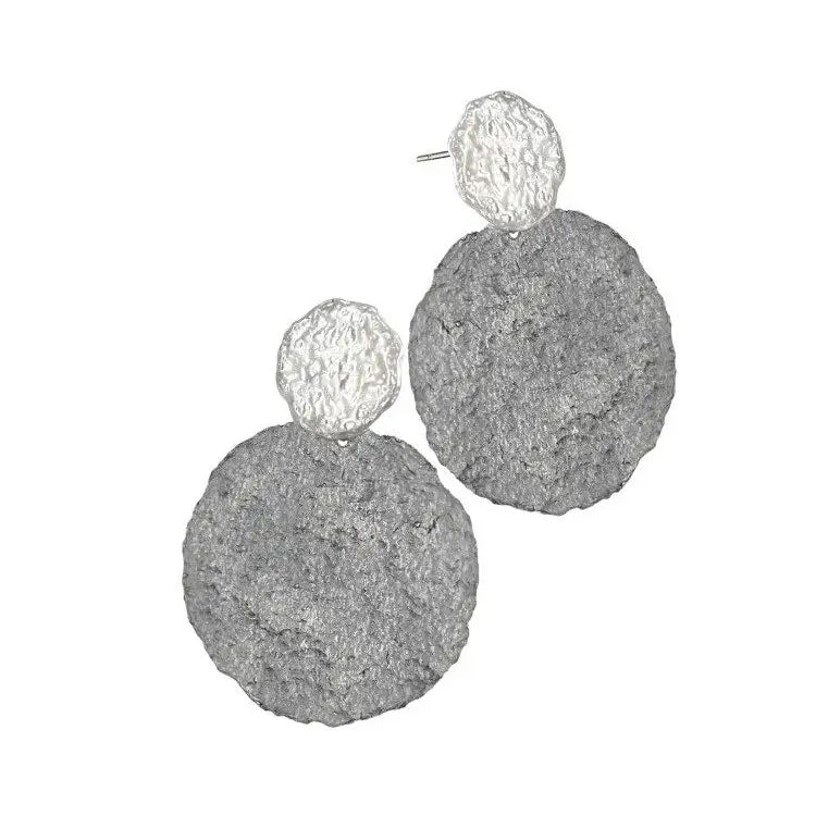 Eclipse of the Sun Silver Drop Earrings